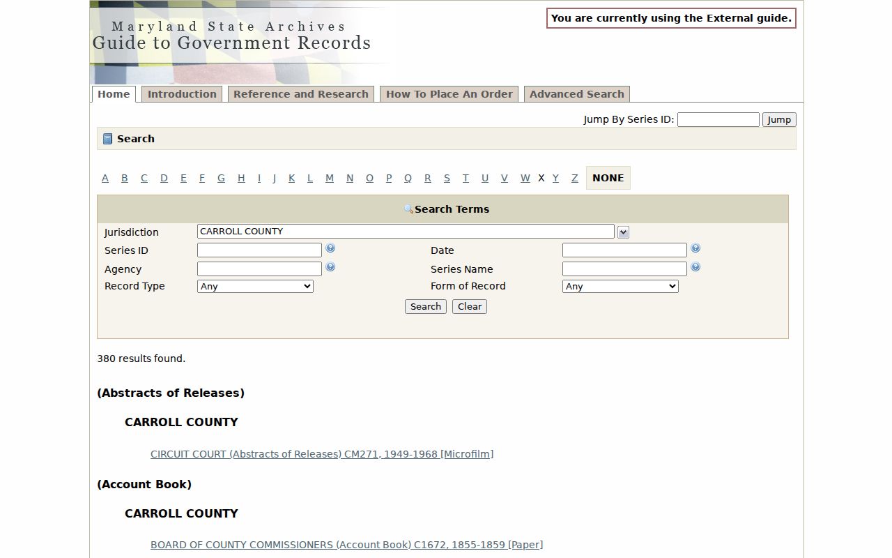 Eldersburg people search in Maryland State Archives